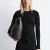 Strick-Cardigan aus Merinowolle mit Rippmuster Strick-Cardigan aus Merinowolle mit Rippmuster
