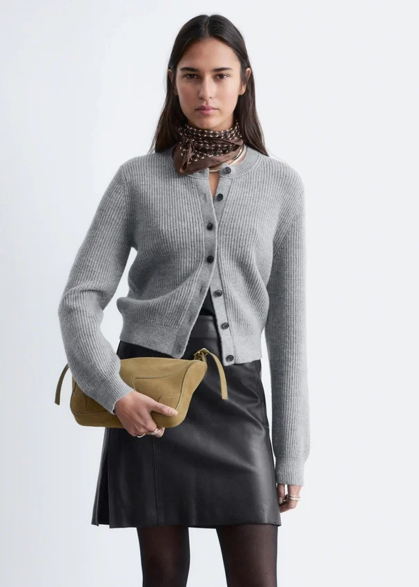 Strick-Cardigan mit Rippbündchen Strick-Cardigan mit Rippbündchen