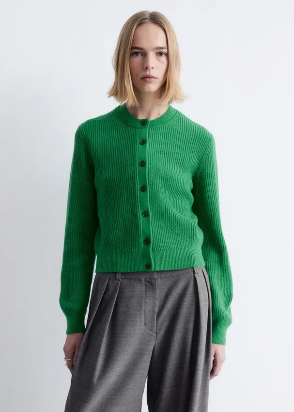 Strick-Cardigan mit Rippbündchen Strick-Cardigan mit Rippbündchen