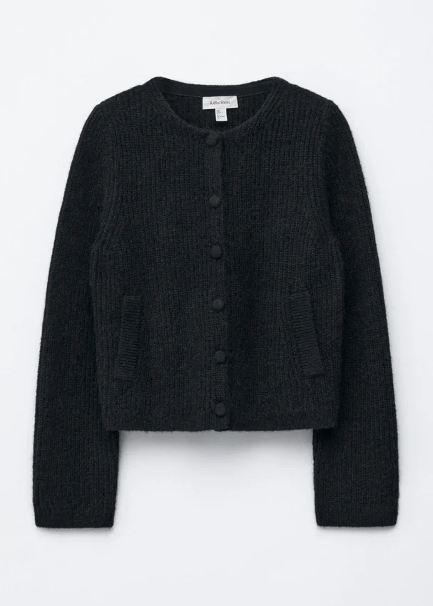 Strick-Cardigan mit Rippbündchen Strick-Cardigan mit Rippbündchen