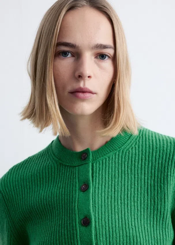 Strick-Cardigan mit Rippbündchen Strick-Cardigan mit Rippbündchen