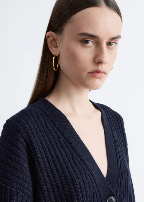 Strick-Cardigan mit Rippbündchen Strick-Cardigan mit Rippbündchen