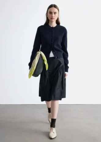 Strick-Cardigan mit Rippbündchen
