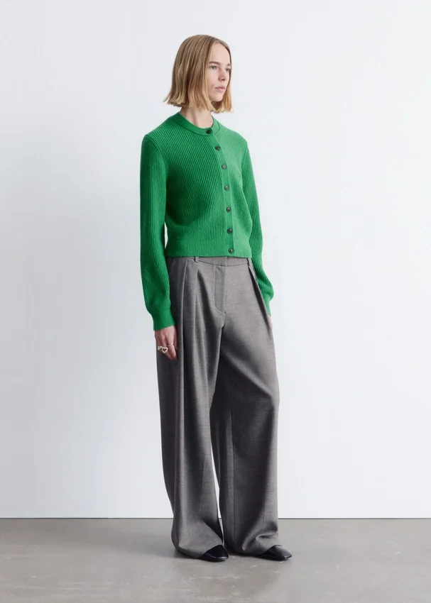 Strick-Cardigan mit Rippbündchen Strick-Cardigan mit Rippbündchen
