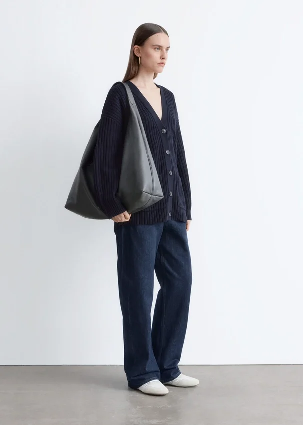 Strick-Cardigan mit Rippbündchen Strick-Cardigan mit Rippbündchen