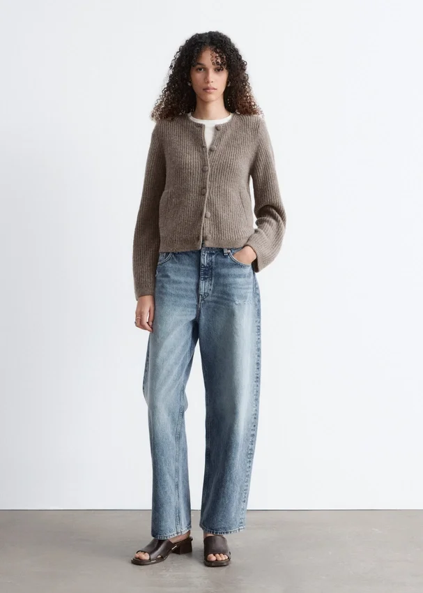 Strick-Cardigan mit Rippbündchen Strick-Cardigan mit Rippbündchen