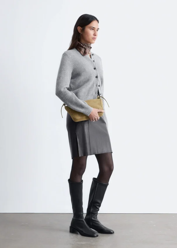 Strick-Cardigan mit Rippbündchen Strick-Cardigan mit Rippbündchen