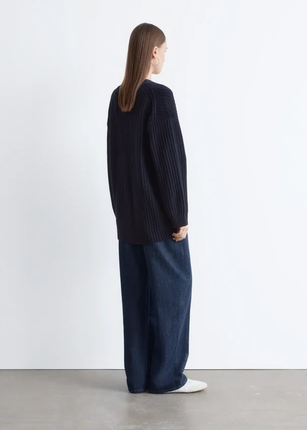 Strick-Cardigan mit Rippbündchen Strick-Cardigan mit Rippbündchen