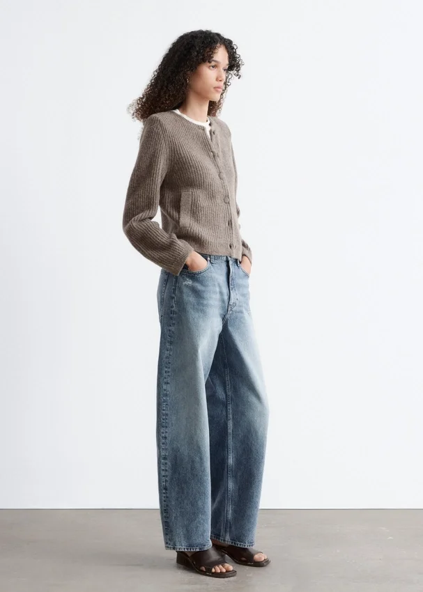 Strick-Cardigan mit Rippbündchen Strick-Cardigan mit Rippbündchen