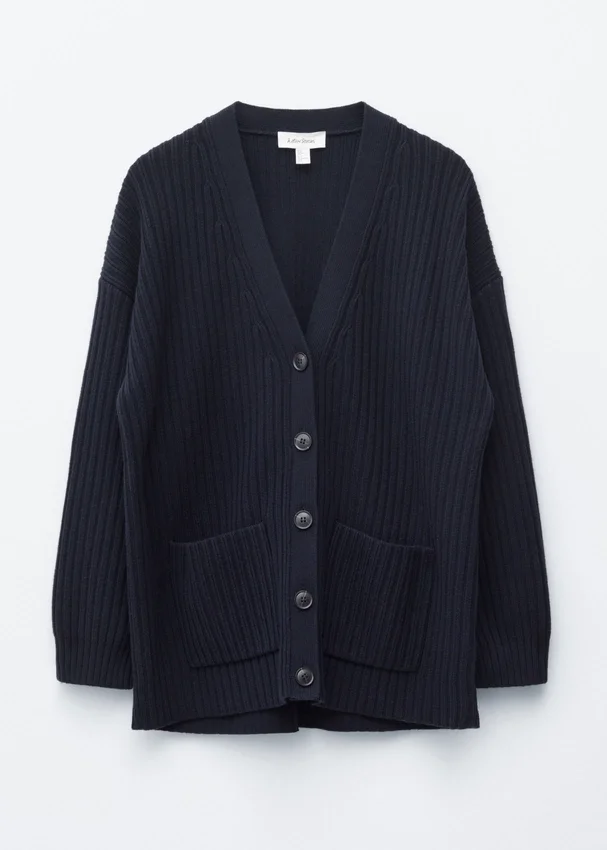 Strick-Cardigan mit Rippbündchen Strick-Cardigan mit Rippbündchen
