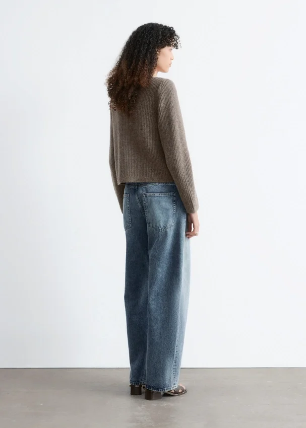 Strick-Cardigan mit Rippbündchen Strick-Cardigan mit Rippbündchen