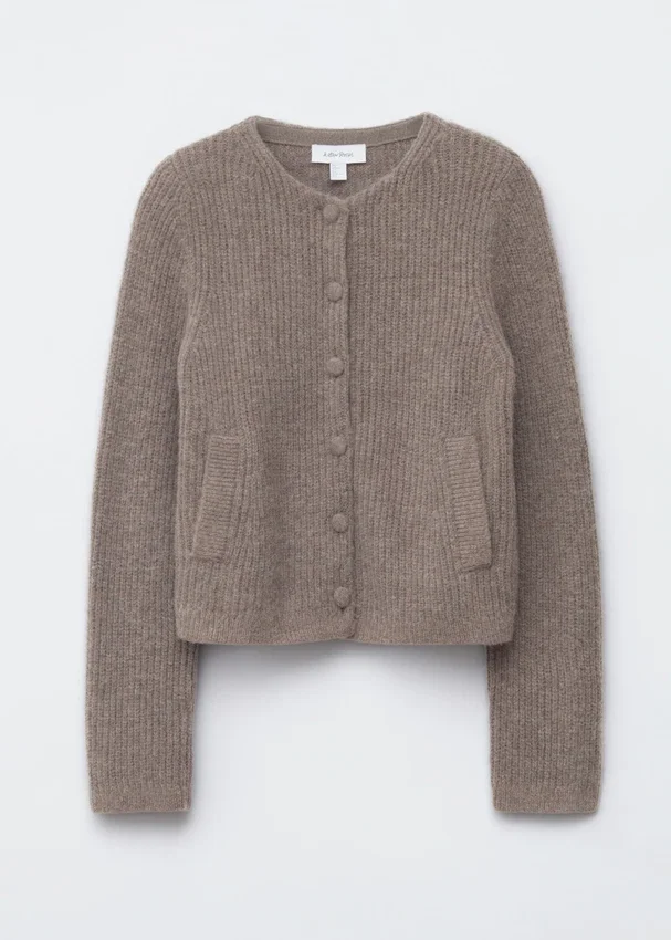 Strick-Cardigan mit Rippbündchen Strick-Cardigan mit Rippbündchen