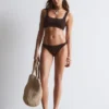 Strukturiertes Bikini-Oberteil