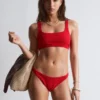 Strukturiertes Bikini-Oberteil