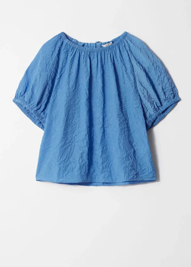 Strukturierte Kurzarm-Bluse Strukturierte Kurzarm-Bluse