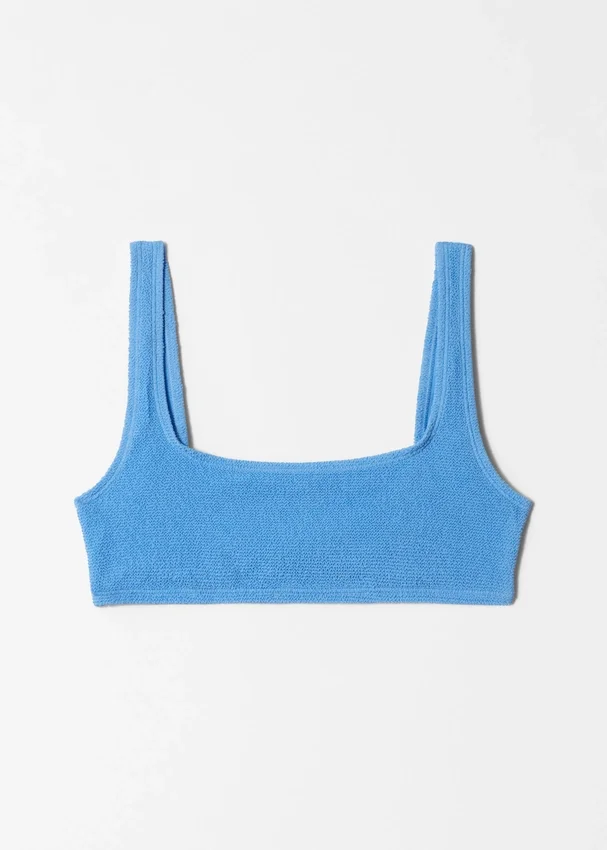 Strukturiertes Bikini-Oberteil mit quadratischem Ausschnitt Strukturiertes Bikini-Oberteil mit quadratischem Ausschnitt