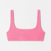 Strukturiertes Bikini-Oberteil mit quadratischem Ausschnitt Strukturiertes Bikini-Oberteil mit quadratischem Ausschnitt
