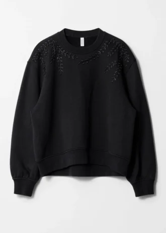 Sweatshirt mit Strassstickerei