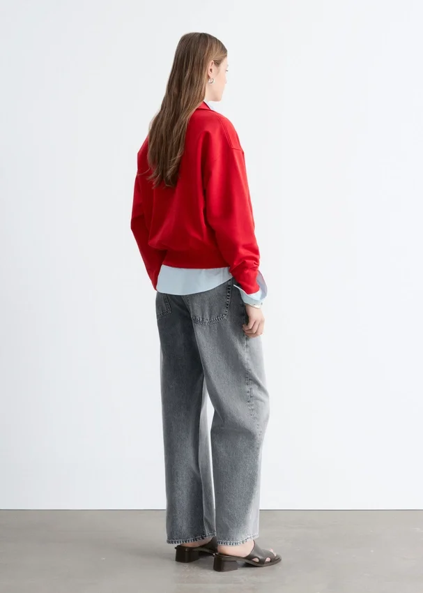 Sweatshirt mit Trichterkragen und Reißverschluss Sweatshirt mit Trichterkragen und Reißverschluss