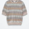 T-Shirt aus Rippstrick T-Shirt aus Rippstrick