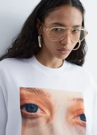 T-Shirt mit übergroßem Aufdruck