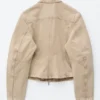 Taillierte Jeansjacke mit Reißverschluss