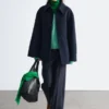 Taillierte Wolljacke