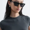 Tailliertes Jersey-T-Shirt Tailliertes Jersey-T-Shirt