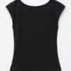 Tailliertes T-Shirt mit offenem Rücken