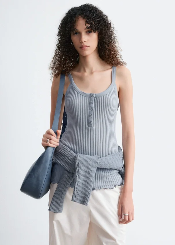 Tanktop mit Wellenkante Tanktop mit Wellenkante