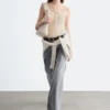 Tanktop mit Wellenkante Tanktop mit Wellenkante