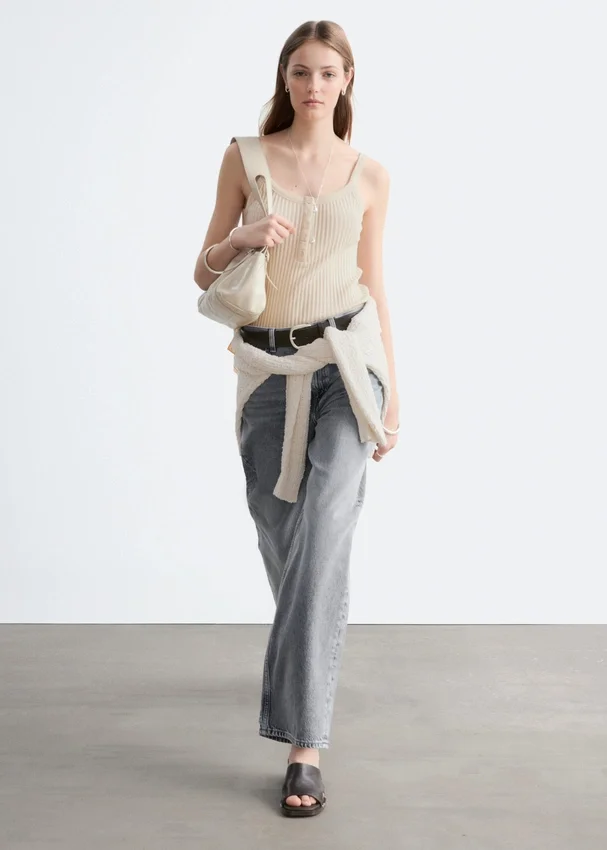 Tanktop mit Wellenkante Tanktop mit Wellenkante