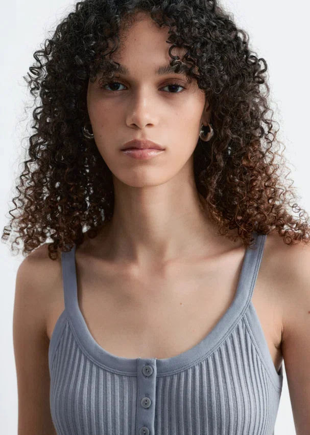 Tanktop mit Wellenkante Tanktop mit Wellenkante