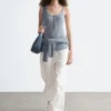 Tanktop mit Wellenkante Tanktop mit Wellenkante