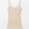 Tanktop mit Wellenkante Tanktop mit Wellenkante