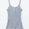 Tanktop mit Wellenkante Tanktop mit Wellenkante