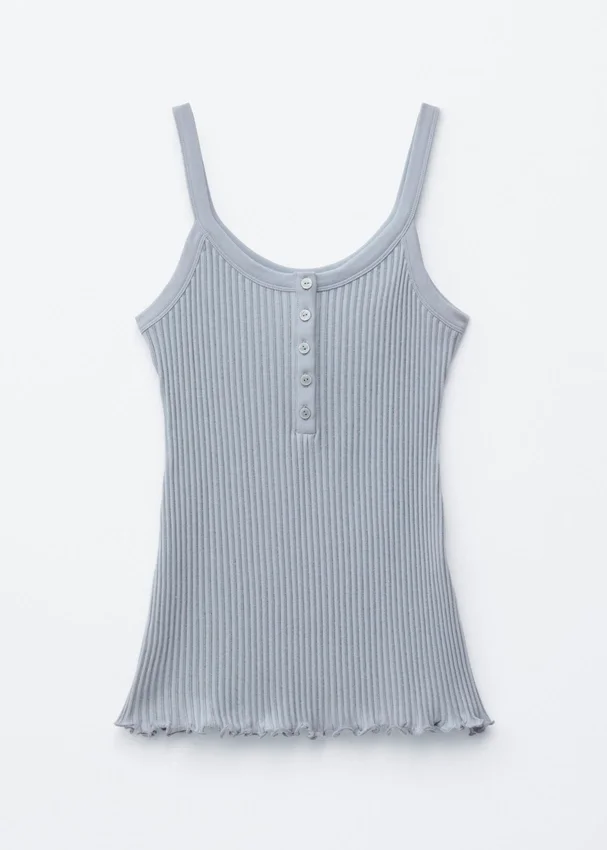 Tanktop mit Wellenkante Tanktop mit Wellenkante