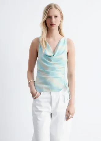 Top mit Cowl-Ausschnitt und Kordelzug Top mit Cowl-Ausschnitt und Kordelzug