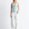 Top mit Cowl-Ausschnitt und Kordelzug Top mit Cowl-Ausschnitt und Kordelzug