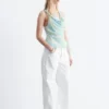 Top mit Cowl-Ausschnitt und Kordelzug Top mit Cowl-Ausschnitt und Kordelzug