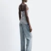Transparentes Satin-Jacquard-Top Transparentes Satin-Jacquard-Top