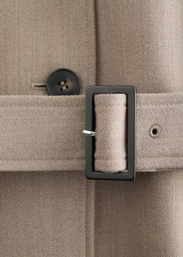 Trenchcoat aus Wolle mit Bindegürtel Trenchcoat aus Wolle mit Bindegürtel