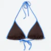 Triangel-Bikini-Oberteil mit Kontrastbesatz Triangel-Bikini-Oberteil mit Kontrastbesatz