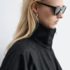 Twill-Jacke mit Reißverschluss