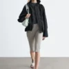 Twill-Jacke mit Reißverschluss