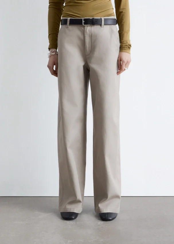 Twillhose mit weitem Bein Twillhose mit weitem Bein