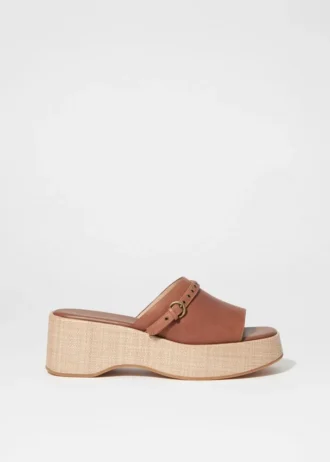 Wildleder-Plateausandalen