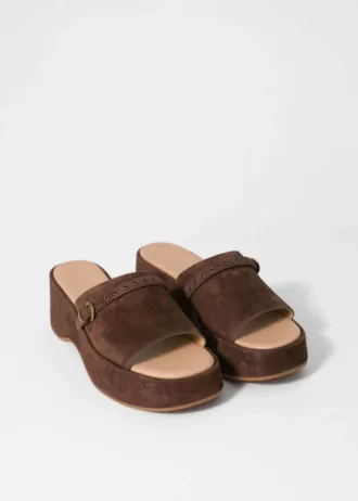 Wildleder-Plateausandalen