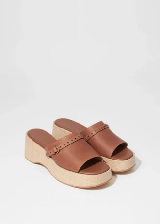 Wildleder-Plateausandalen