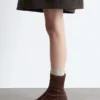 Wildleder-Socken-Stiefel Wildleder-Socken-Stiefel